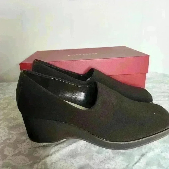 NEW Ellen Tracy Josie women's slip on wedge shoes brown size 7.5 - Picture 5 of 9